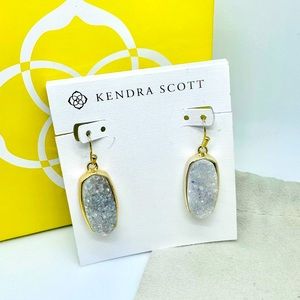 Kendra Scott Danay Drop Earrings Drusy & Gold